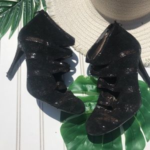 Carlos Santana Fortune Caged Stiletto Booties